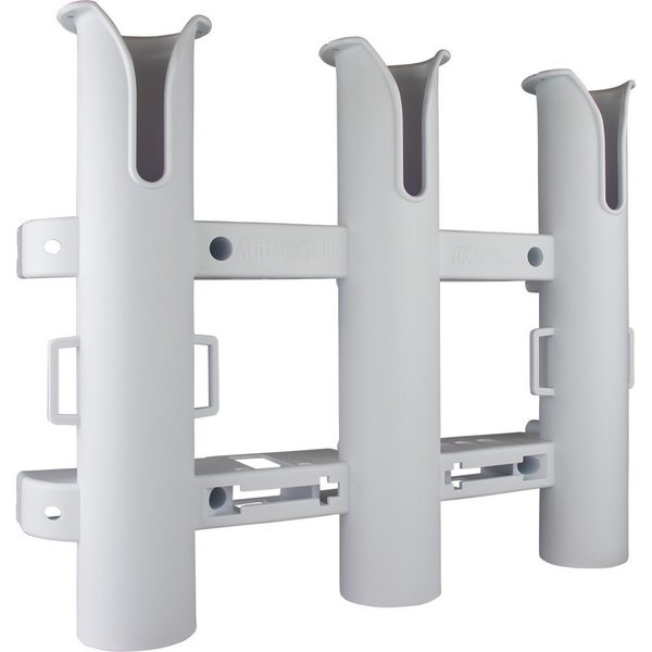 Sea-Dog Triple Threat Three Pole Rod Holder - White 325032-1